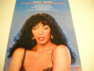 Donna Summer Is Number One - Six Times Over 1979 Promo Poster Ad