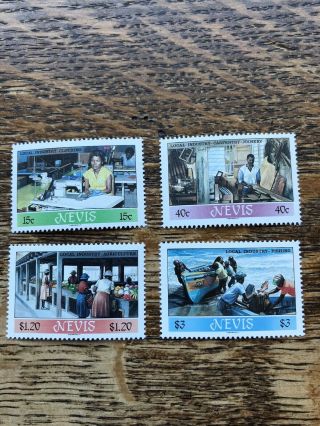 Nevis Mnh 1986 Sg402 - 405 Local Industries Set Of 4