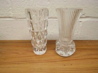 2 Fostoria Lead Crystal Bud Vases,