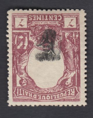 Haiti 1904 France French Napoleon 7c Rare Inverted Center Error Variety