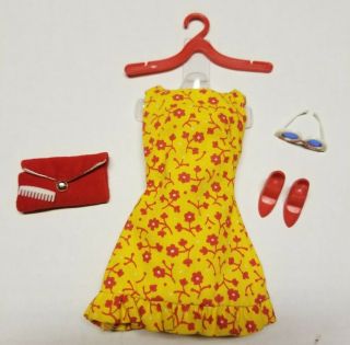 Vintage Barbie " Sun - Shiner Dress With Accessories - Japan Pumps