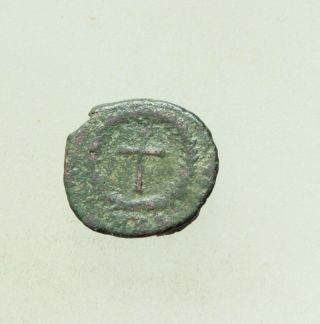 Theodosius Ii,  402 - 450 Ad.  Ae11mm 1g.  Follis Cross In Wreath