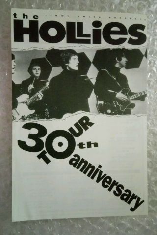 The Hollies 30th Anniversary Tour Programme,  Three Tour Flyers Allan Clarke