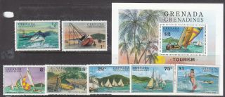 Grenada Grenadines 1976 Tourism Set Mnh And Mini Sheet Mnh