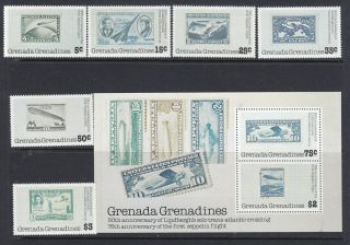 Grenada Grenadines 1978 Zeppelin Set Mnh And Mini Sheet Mh