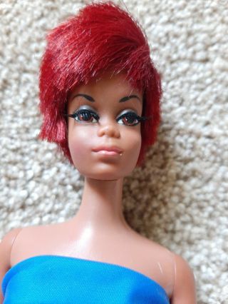 Vintage 1966 Mattel Barbie Doll African American Twist/Turn Black Eyelashes EUC 2