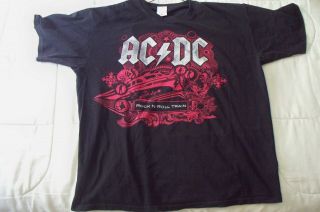 Ac/dc Black Ice Tour 2008 - 09 Rock N Roll Train T - Shirt Mens Xl