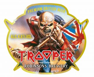 Iron Maiden Trooper Beer Logo Sticker | Decal Large 10 X 8.  5in (qty 2)