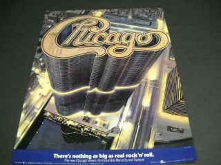 Chicago The Band Nothing As Big As Rock N Roll 1979 Promo Poster Ad