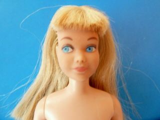 Vintage Nude Blonde Skipper Straight Legs Pink Lips Doll From 1960 