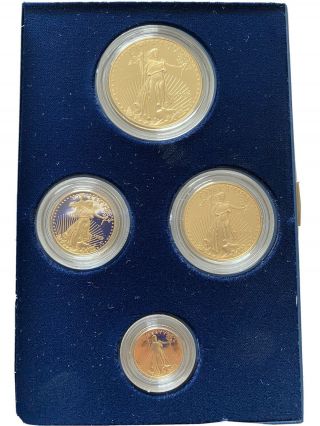 1996 American Eagle Gold Bullion 4 Coin Proof Set $50,  $25,  $10,  $5 Gold