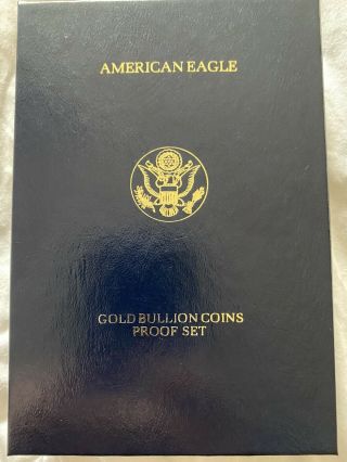 1996 American Eagle Gold Bullion 4 Coin Proof Set $50,  $25,  $10,  $5 Gold 3