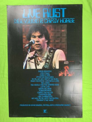 Neil Young & Crazy Horse “live Aust” Promo Poster 1979 Reprise 35x23