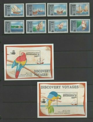 Dominica 1991 Columbus Discovery Of America,  Mnh Set & 2 Mini Sheets
