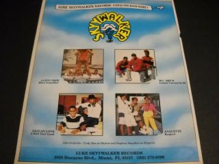 Luke 1988 Promo Poster Ad 2 Live Crew Mc Shy D Lejuan Love Anquette