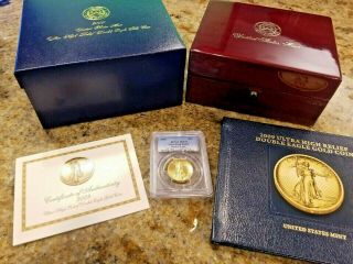 2009 $20 Ultra High Relief Gold Double Eagle - Pcgs Ms70 W/ Box,  & Book