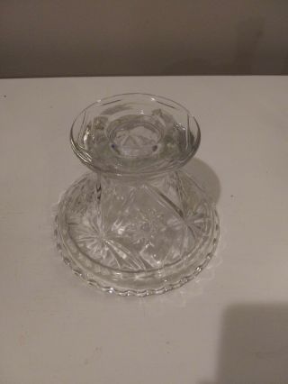 Vintage Anchor Hocking EAPG Star Of David Punch Bowl Stand With Sticker 3