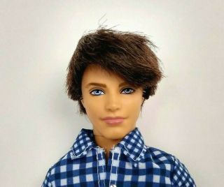 Barbie Ken Fashionistas Ryan Doll Rooted Brown Hair Blue Eyes Articulated