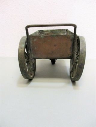 Antique Copper Cart 1:10 Scale Doll House 7 1/4 