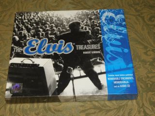 The Elvis Treasures Robert Gordon Hardcover Book W/ Audio Cd & Memorabilia