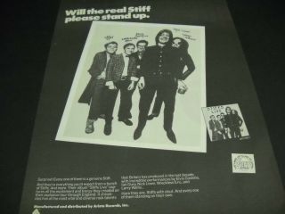Stiff Little Fingers 1978 Promo Poster Ad Elvis Costello Ian Dury Wrecless Eric