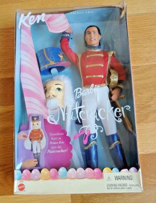2001 Mattel Barbie In The Nutcracker Ken As Prince Eric Doll In Opened Box