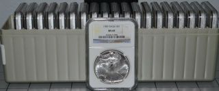 20 X 1987 Ngc Ms69 American Silver Eagles