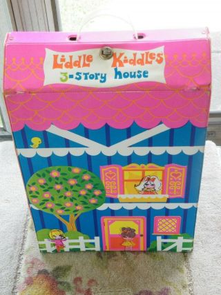 Vintage Liddle Kiddles 3 Story House Playhouse Vinyl Mattel 1968