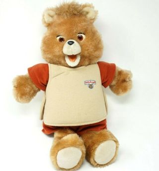 Vintage Teddy Ruxpin 1985 Plush W/ Cassette Player And Tape