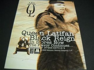 Queen Latifah Black Reign Is In Stores Now 1993 Promo Poster Ad