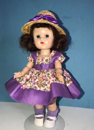 Vintage Vogue Ginny Doll In Her 1955 Medford Tagged Tiny Miss Dress