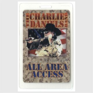 Charlie Daniels Band Authentic 2010 Concert Tour Laminated Backstage Pass Aa