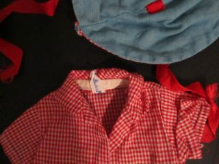 Doll Terri Lee Clothing Farmarette Shirt and Hat tagged 1950s 2