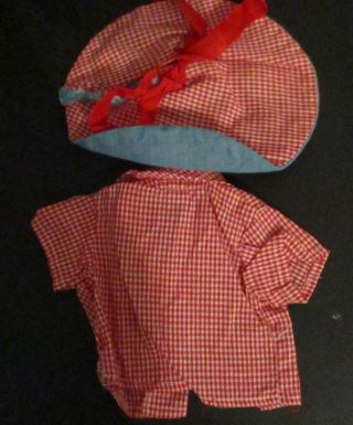 Doll Terri Lee Clothing Farmarette Shirt and Hat tagged 1950s 3
