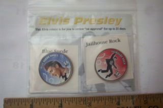 Kennedy Half Dollar Elvis Presley Blue Suede Shoes Jailhouse Rock Colorized Coin