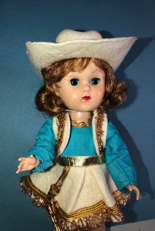Vintage Vogue Ginny Doll In Her 1956 Medford Tagged Cowgirl Outfit
