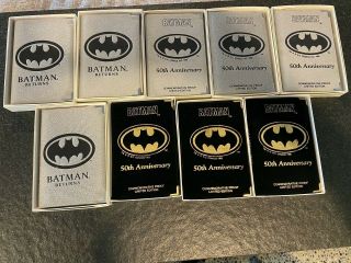1 Oz.  999 Silver Batman Returns/ 50th (9) Coin Set Matching Serial Numbers 1976