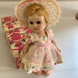Vintage 1950’s Vogue Ginny Doll - Box - 7 Inches - Straight Leg Walker