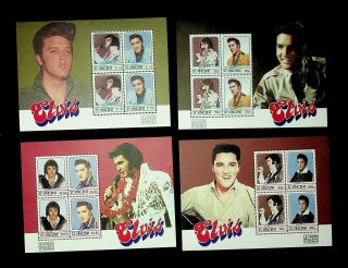 St.  Vincent Elvis Presley America Singer 4v 4 Sheets