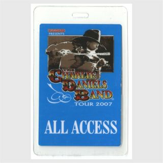 Charlie Daniels Band Authentic 2007 Concert Tour Laminated Backstage Pass Aa