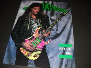 Steve Vai 2 - Sided Music Biz Promo Trade Advert From 1990 In
