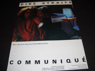 Dire Straits 1979 Promo Poster Ad From The Album Communique