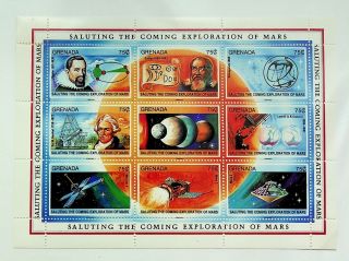 Grenada Saluting The Coming Exploration Of Mars 9v Sheet