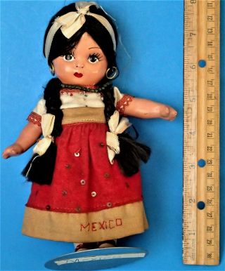 8 VTG 1930 ' s Souvenir Travel International Dolls EUROPE 3