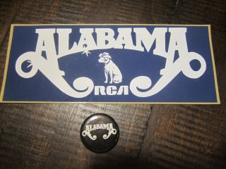 Alabama Country Music Bumper Sticker And Button Rca Blue And Black White