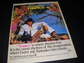 Gato Barbieri Tropico.  Sweet Rhythm Of Imagination 1978 Promo Poster Ad