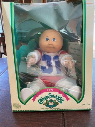 1985 Cabbage Patch Kids Blue Eyes Bald One Dimple Xavier Roberts