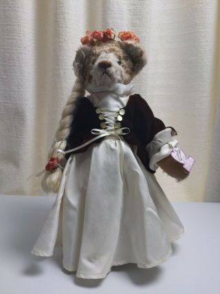 Rapunzel Bear Annette Funicello Collectible Bear Company 17 " With Stand