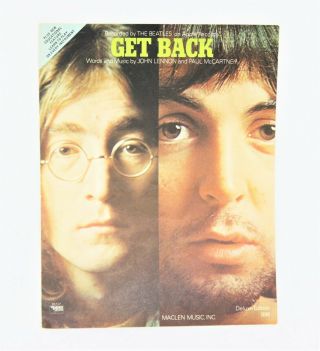 The Beatles 1969 Sheet Music Get Back Gc
