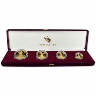 2020 W American Gold Eagle Proof Four - Coin Set In Ogp